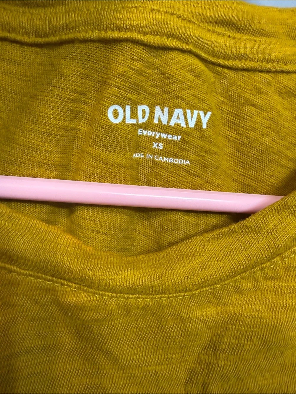 Old Navy Mustard Short Sleeve Crewneck Tee
